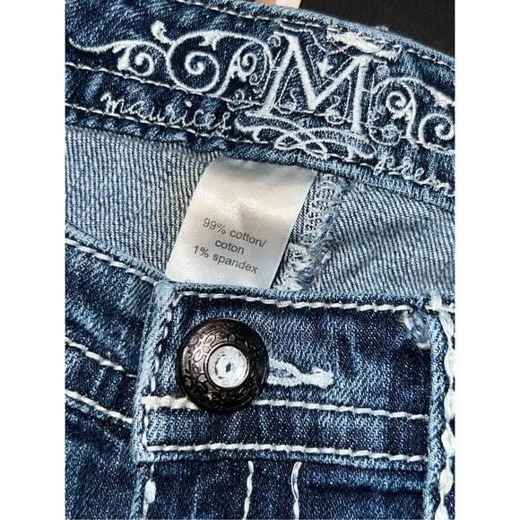 Maurices Premium Denim Low Rise Sequined Capris Size 7/8 #34 - Picture 5 of 6